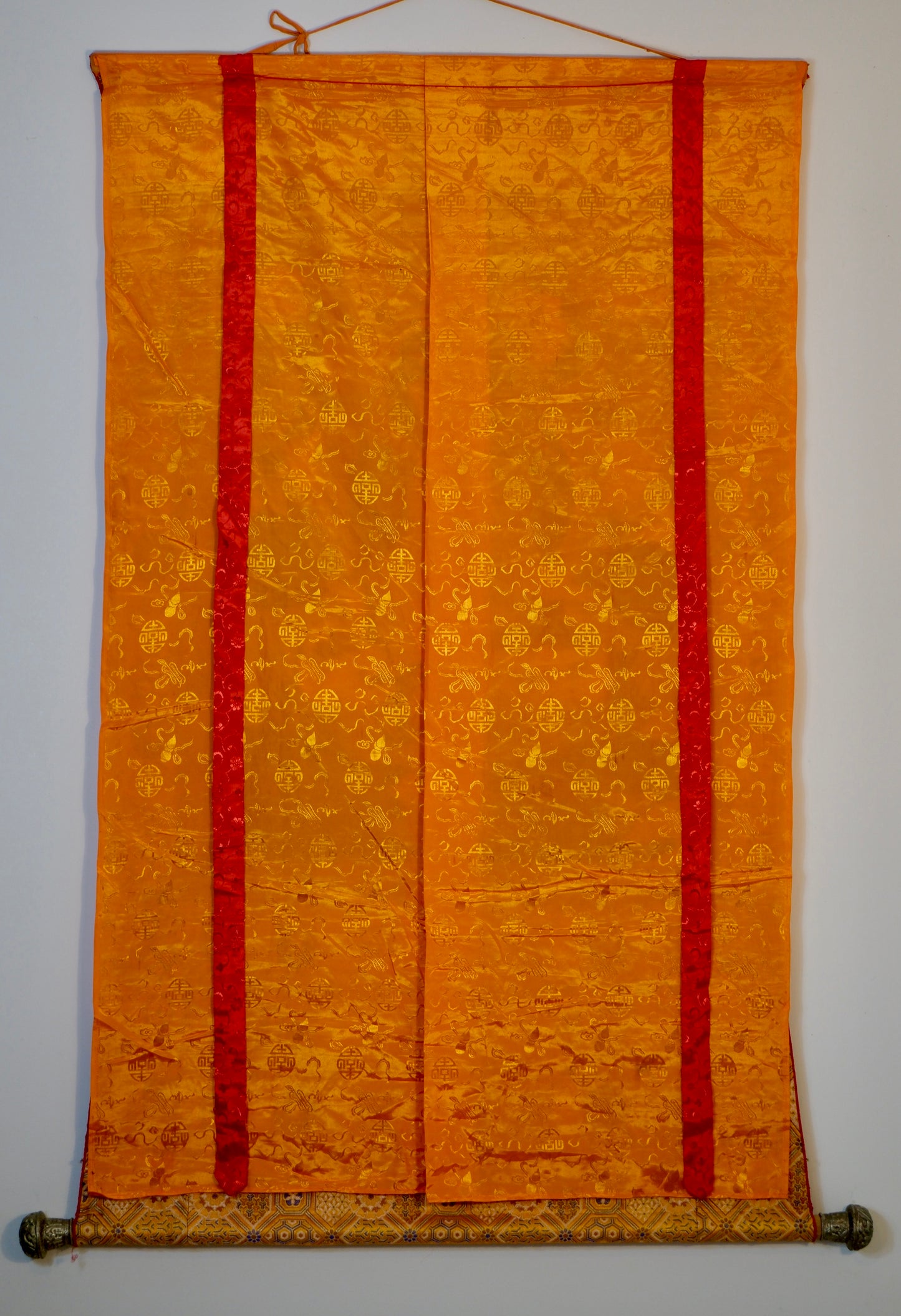 Guru Rinpoche — Silk Appliqué Thangka