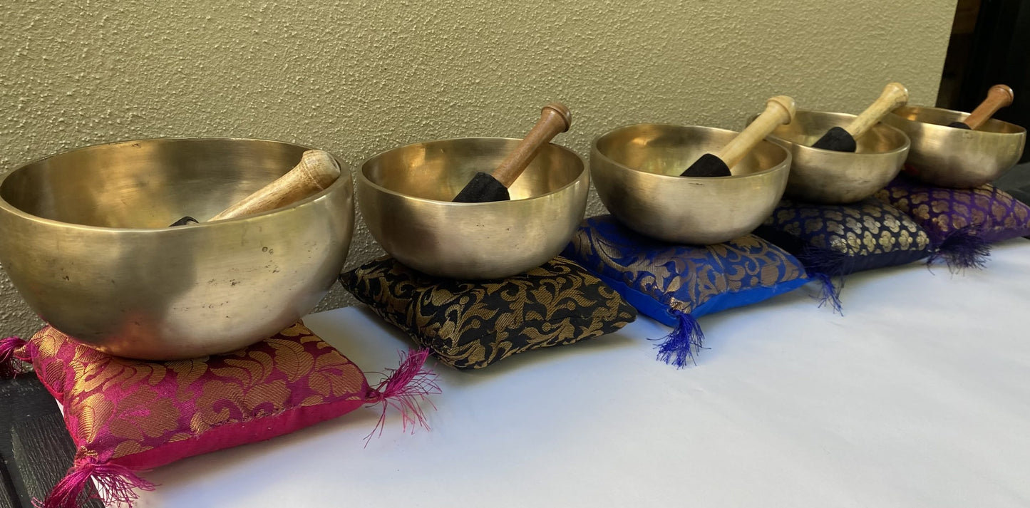 Five set Healing Singing Bowls
