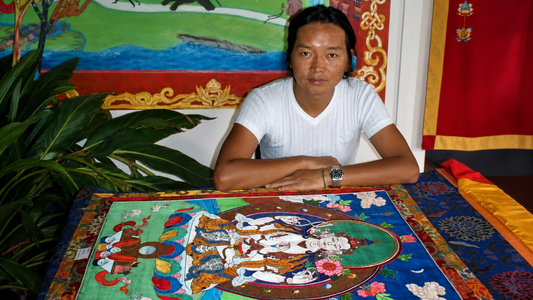 How to make silk appliqué thangka?