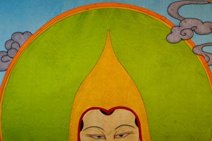 Tsongkhapa — Silk Appliqué Thangka