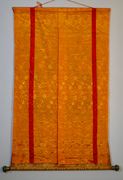 Guru Rinpoche — Silk Appliqué Thangka