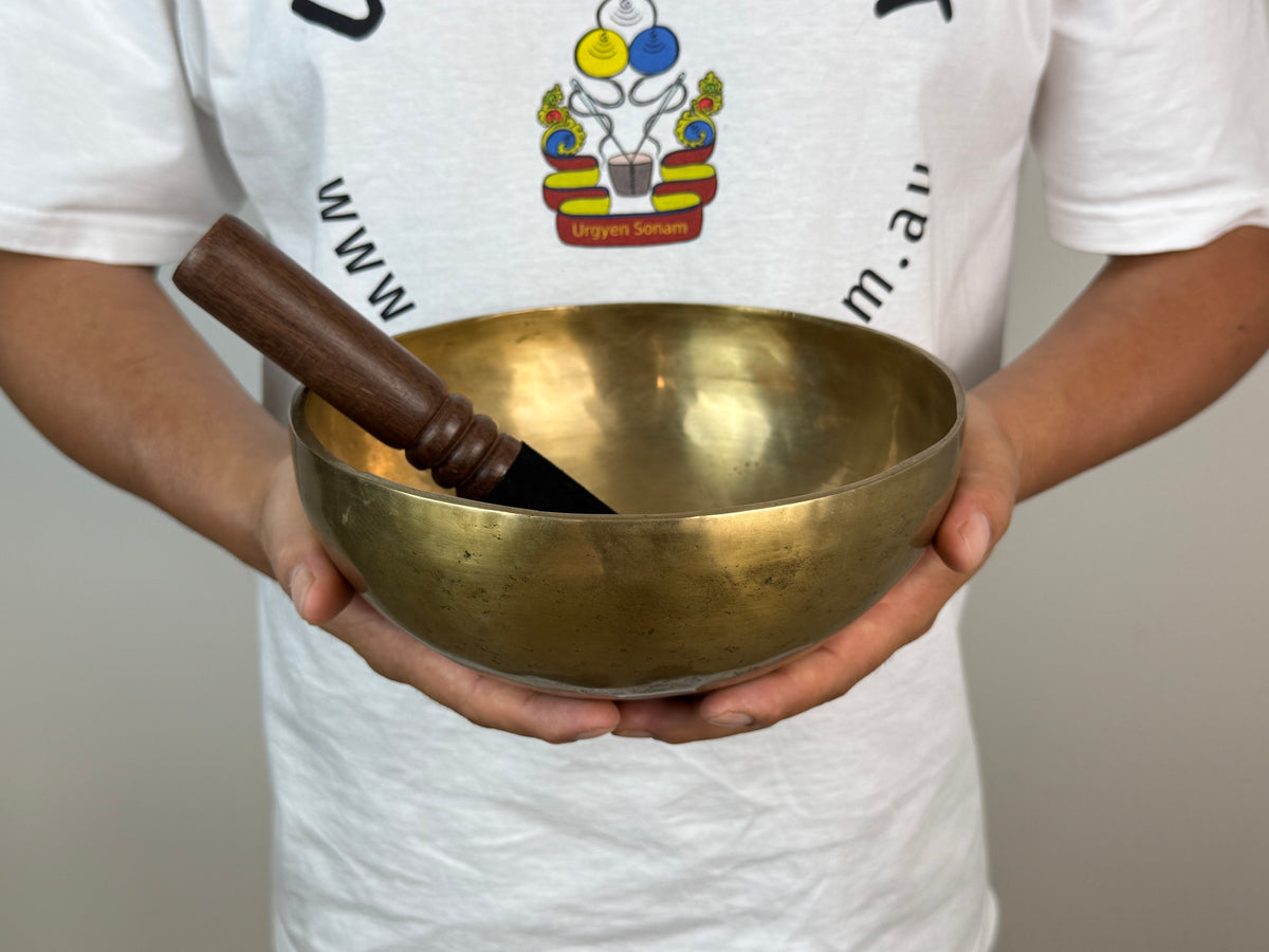 Serene-Harmony Hand-Beaten Tibetan Singing Bowl – F♯3 & C6 | SB-033