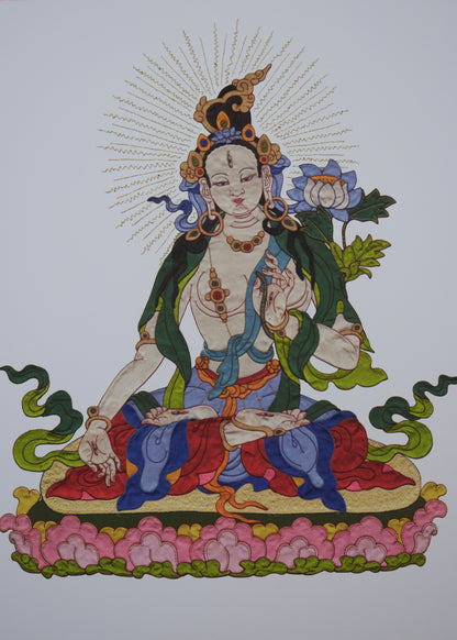 White Tara Print