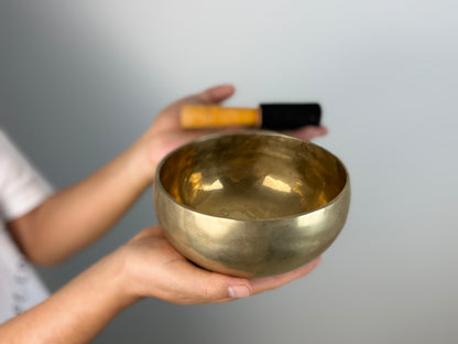 Clear-Voice Hand-Beaten Tibetan Singing Bowl – E4 & A6 | SB-028