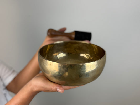 Loving-Kindness Hand-Beaten Tibetan Singing Bowl – E3 & A5 | SB-005