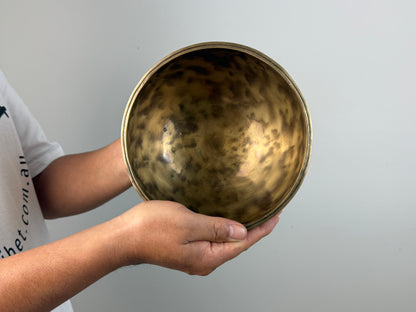 Full Moon Hand-Beaten Tibetan Singing Bowl – E4 & A6 | SB-006