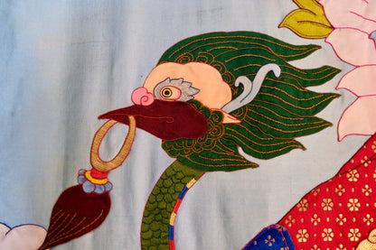 Shakyamuni Buddha — Silk Appliqué Thangka