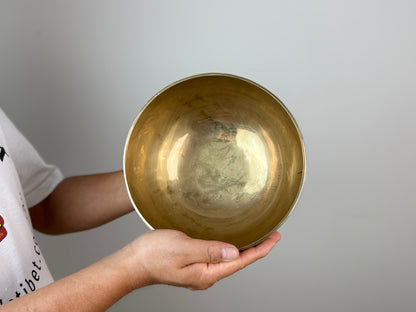 Deep-Clarity Hand-Beaten Tibetan Singing Bowl – E3 & A5 | SB-040