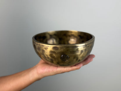Full Moon Hand-Beaten Tibetan Singing Bowl – E4 & A6 | SB-006