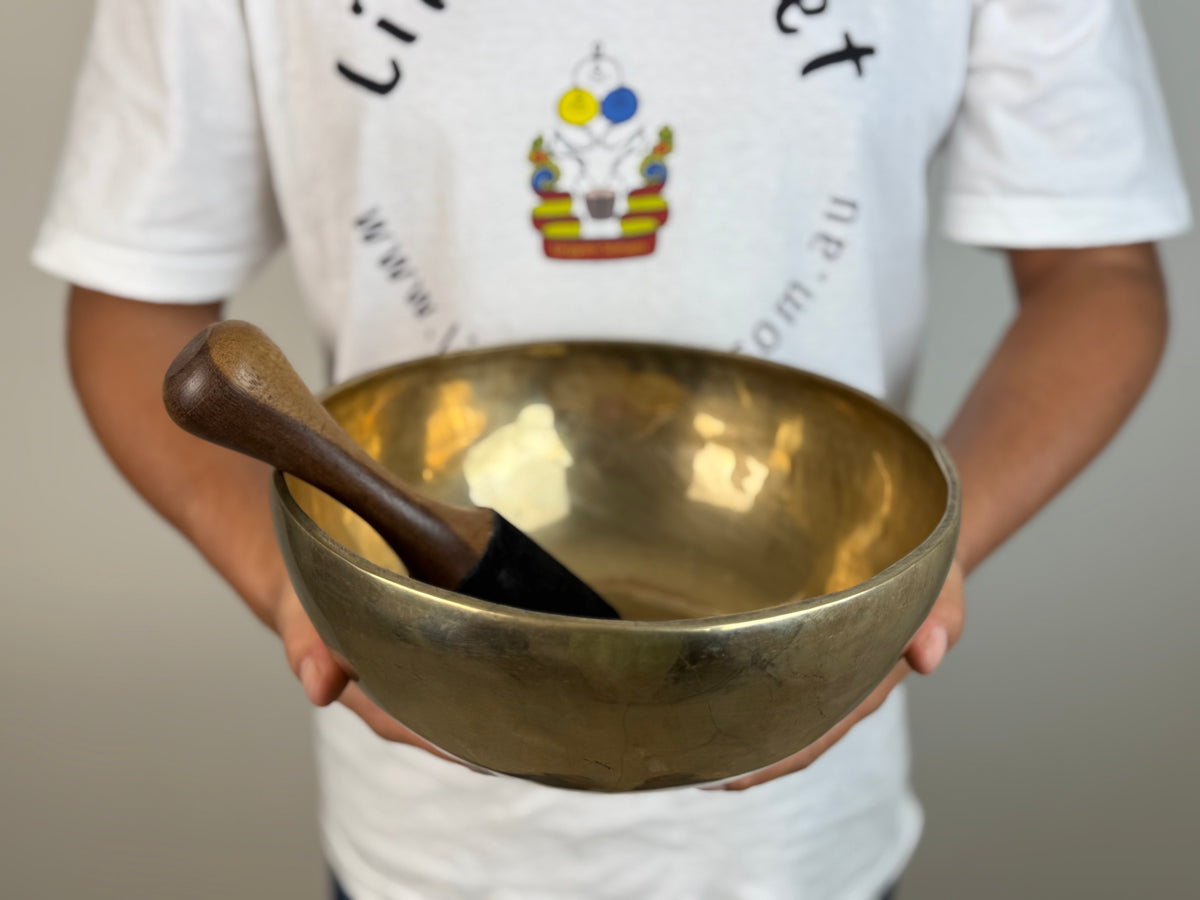Spacious-Resonance Hand-Beaten Tibetan Singing Bowl – C♯3 & G5 | SB-016