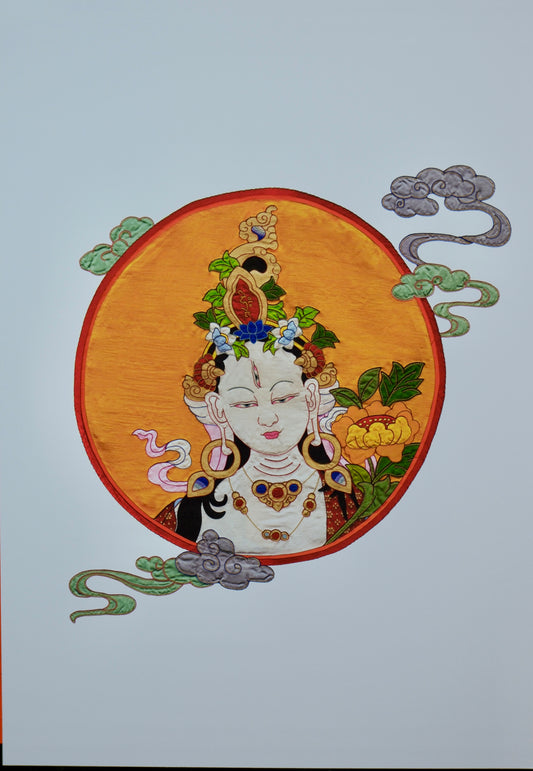 White Tara Portrait Print