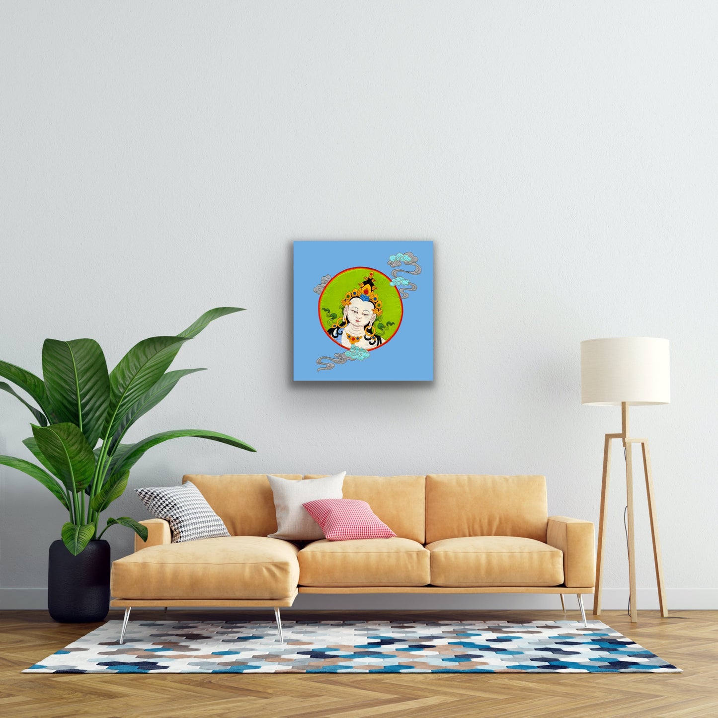 Vajrasattva Appliqué Thangka
