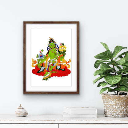 Green Tara Print