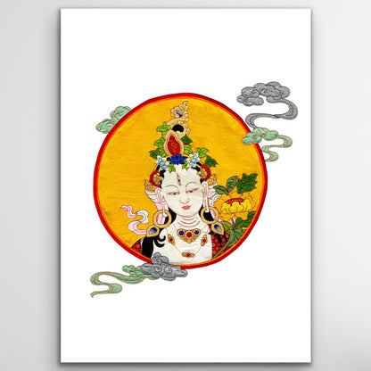 White Tara Portrait Print