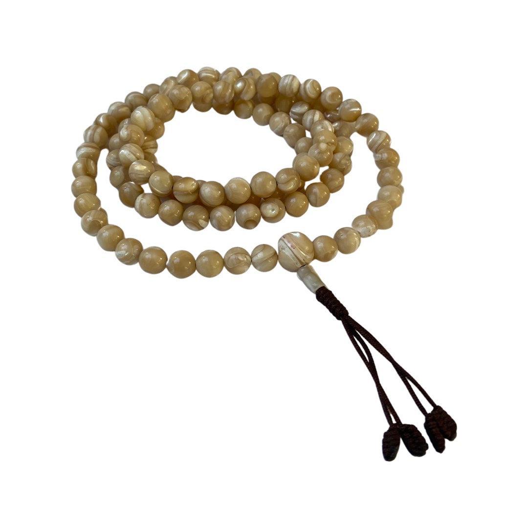 Mala Bead Necklace – Amber stone