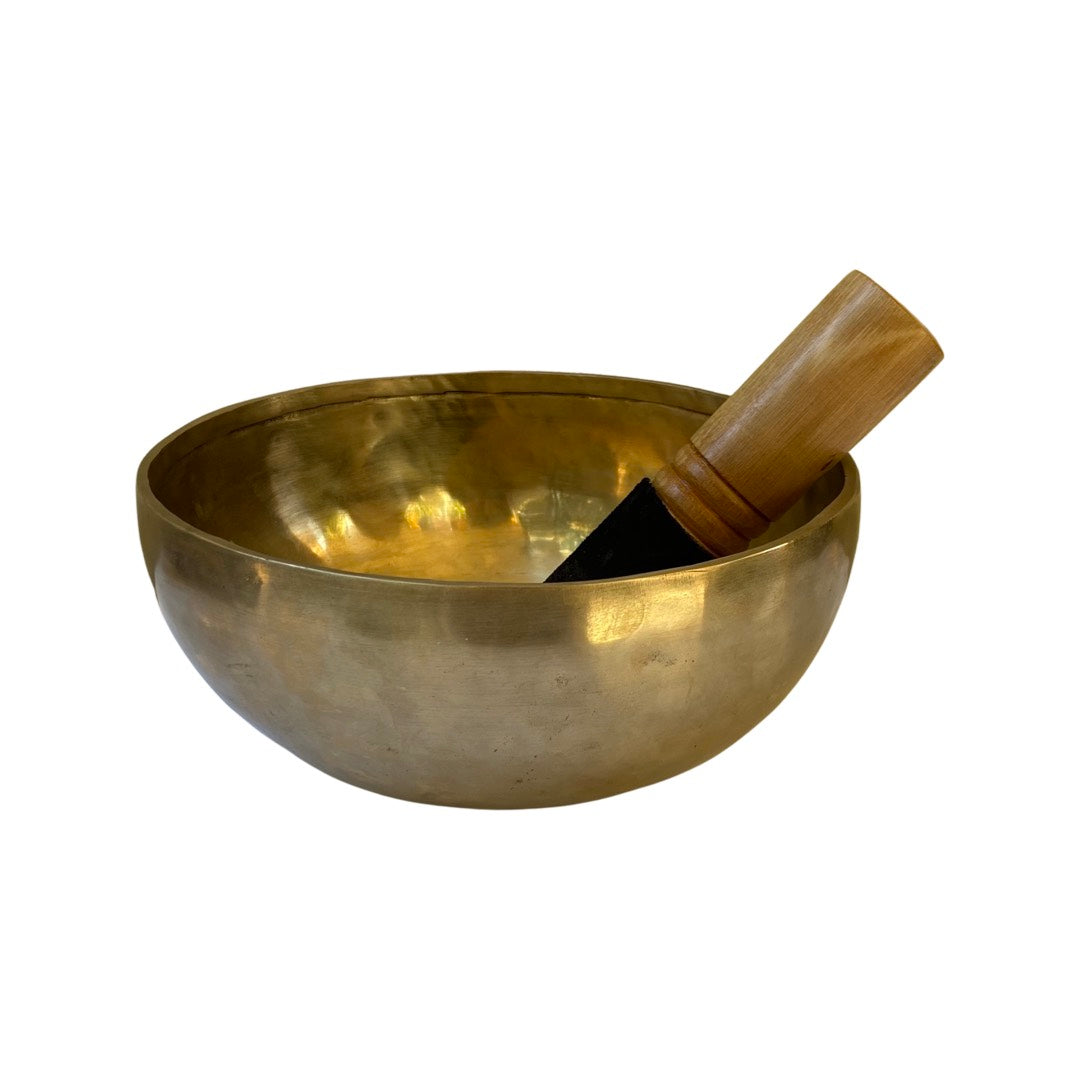 Large full moon Singing Bowl, Hand beaten-Note E