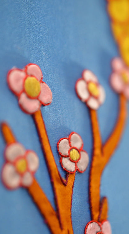 Tsongkhapa — Silk Appliqué Thangka