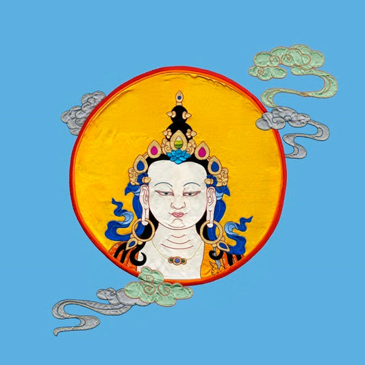 Chenrezig Silk Applique Thangka