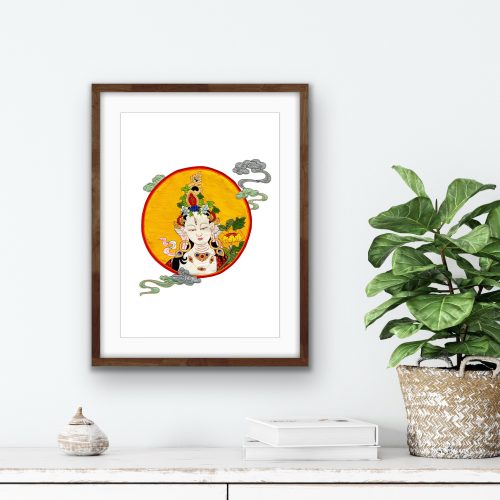 White Tara Portrait Print