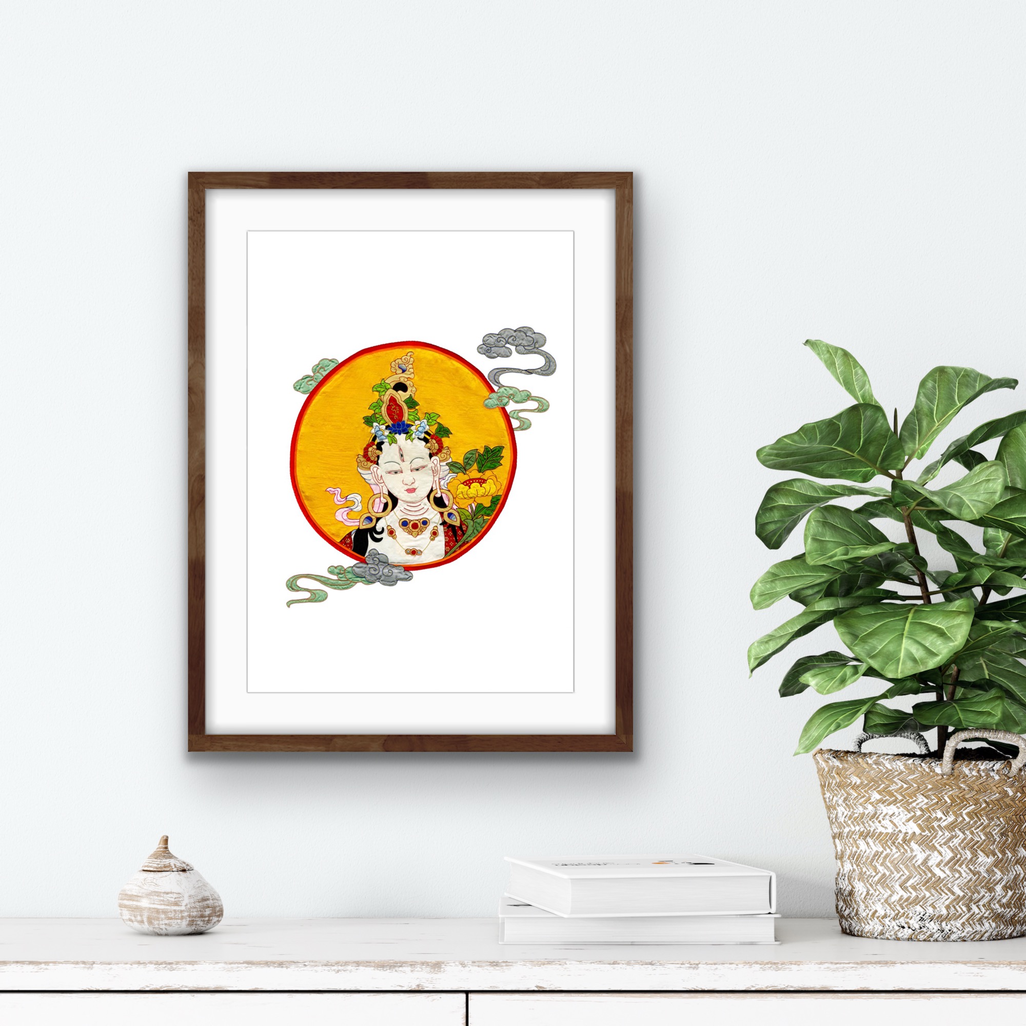 White Tara Portrait Print