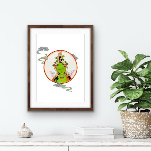 Green Tara Portrait Print