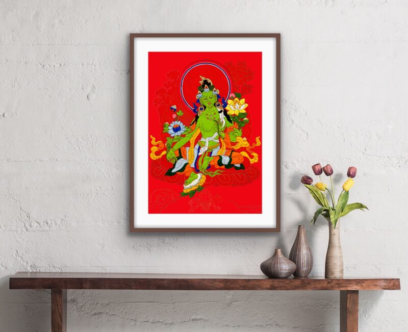 Green Tara canvas print - Image 2