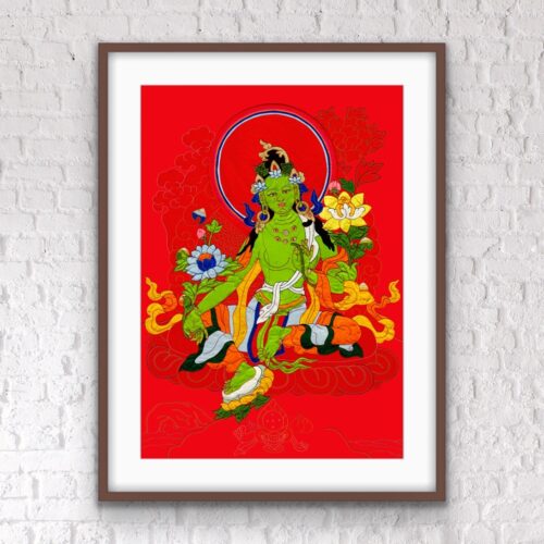 Green Tara thangka
