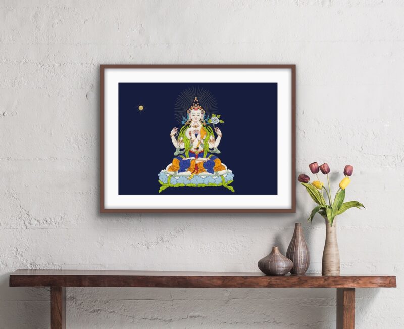 Chenrizi Thangka print